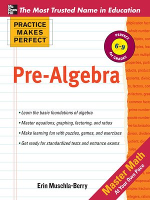 cover image of Pre-Algebra
